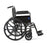 Medline K2 Basic Vinyl Wheelchairs - K2 Basic Wheelchair with 18"W Seat, Full-Length Permanent Arms and Swing-Away Leg Rests - MDS806150EV