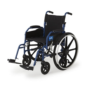 Medline Hybrid 2 Transport Wheelchairs - Hybrid 2 Transport Wheelchair with Removable Desk-Length Arms and Swing-Away Footrests, 300 lb. Weight Capacity, 18" Width - MDS806250H2