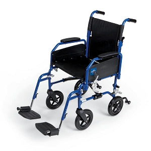 Medline Hybrid 2 Transport Wheelchairs - Hybrid 2 Narrow Transport Wheelchair with Removable Desk-Length Arms and Swing-Away Footrests, 300 lb. Weight Capacity, 16" Width - MDS806250NH2