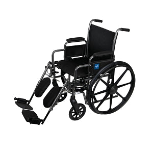 Medline K1 Basic Wheelchairs - K1 Basic Wheelchair with Removable Desk-Length Arms and Elevating Footrests, 300 lb. Weight Capacity, 16" Width - MDS806300NEE