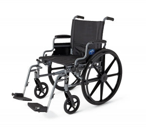 Medline K4 Basic Lightweight Wheelchair - K4 Basic Lightweight Wheelchair with Swing-Back Desk-Length Arms and Swing-Away Footrests, 300 lb. Weight Capacity, 16" Width and 18" Depth - MDS806500NE18