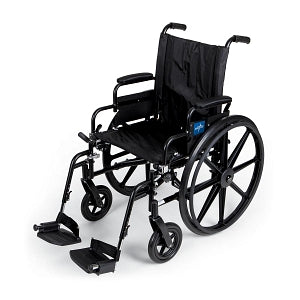 Medline K4 Lightweight Wheelchairs - K4 Lightweight Wheelchair with Swing-Back Desk-Length Arms and Swing-Away Footrests, 300 lb. Weight Capacity, 16" Width - MDS806500N