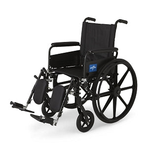 Medline K4 Lightweight Wheelchairs - K4 Lightweight Wheelchair with Full-Length Arms and Elevating Leg Rests, 300 lb. Weight Capacity, 18" Width - MDS806550FLA