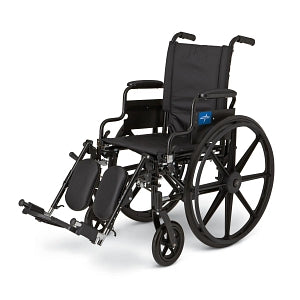 Medline K4 Lightweight Wheelchairs - K4 Lightweight Wheelchair with Swing-Back Desk-Length Arms and Elevating Leg Rests, 300 lb. Capacity, 16" Width - MDS806550N