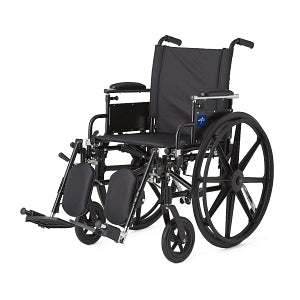 Medline K4 Lightweight Wheelchairs - K4 Lightweight Wheelchair with Height-Adjustable Swing-Back Desk-Length Arms and Elevating Leg Rests, 300 lb. Weight Capacity, 18" Width - MDS806550PLUS