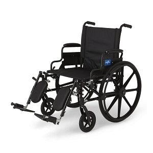 Medline K4 Lightweight Wheelchairs - K4 Extra-Wide Lightweight Wheelchair with Removable Desk-Length Arms and Elevating Leg Rests, 350 lb. Weight Capacity, 22" Width - MDS806575