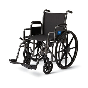 Medline K3 Basic Lightweight Wheelchairs - K3 Basic Lightweight Wheelchair with Removable Desk-Length Arms and Swing-Away Footrests, 300 lb. Weight Capacity, 18" W - MDS806600E