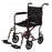 Medline Aluminum Transport Chair with 8" Wheels - Basic Aluminum Transport Chair with Permanent Full-Length Armrests, Detachable Footrests and 8" Wheels, 300 lb. Capacity, 18" W, Red - MDS808200ARE