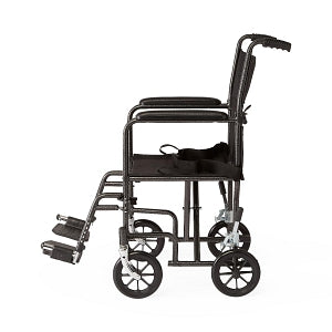 Medline Basic Steel Transport Chairs - TRANSPORT CHAIR, 19", HAMMERTONE - MDS808200B