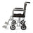 Medline Steel Transport Chair - Basic Transport Chair with Permanent Armrests and Detachable Swing-Away Footrests, 300 lb. Weight Capacity, 19" Width - MDS808200