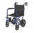 Medline Aluminum Transport Chair with 12" Wheels - Basic Aluminum Transport Chair with Permanent Full-Length Arms, Swing-Away Footrests and 12" Wheels, Blue - MDS808210ABE