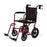 Medline Aluminum Transport Chair with 12" Wheels - Basic Aluminum Transport Chair with Permanent Full-Length Arms, Swing-Away Footrests and 12" Wheels, Red - MDS808210ARE