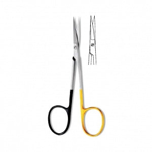 Medline Iris Scissors - 4.5" (11 cm) Supercut Iris Scissors with Tungsten Carbide Inserts and Straight Sharp / Sharp Tips - MDS8325706