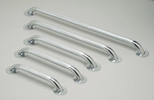 Medline Chrome Grab Bars - Knurled Chrome Grab Bar, 12" - MDS86012CHR