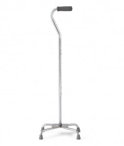 Medline Aluminum Quad Canes - Aluminum Quad Cane, Large Base, Chrome - MDS86228CHR