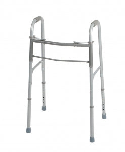 Medline Two-Button Folding Walkers without Wheels - Two-Button Adult Walker, Basic - MDS864104B