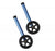 Medline Folding Paddle Walkers with 5" Wheels - Adult Folding Paddle Walker, 5" Wheels, Blue - MDS86410KDBW