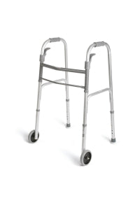 Medline Folding Paddle Walkers with 5" Wheels - Adult Folding Paddle Walker, 5" Wheels - MDS86410PAD5