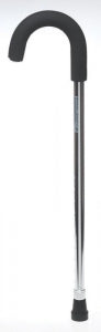 Medline Standard Aluminum Canes - Standard Aluminum Cane, 30"-38" Adjustable, Chrome - MDS86415CHR