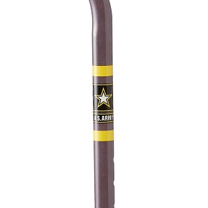 Medline Offset Handle Fashion Canes - Offset Cane, Black with Army Logo - MDS86420AB