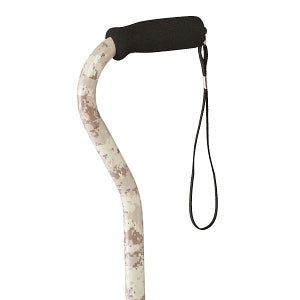 Medline Offset Handle Fashion Canes - Offset Cane, Camo Pattern with Army Logo - MDS86420AC