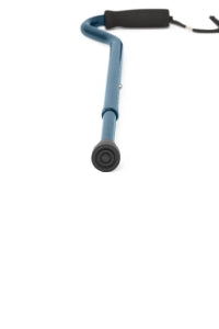 Medline Offset Handle Fashion Canes - Offset Cane, Blue / Teal, Aluminum - MDS86420BS