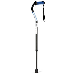 Medline Aluminum Offset Cane with Rotating Comfort Grip - Black Aluminum Offset Cane with Rotating Comfort Grip - MDS86420COMFY