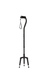 Medline Offset Handle Fashion Canes - Smooth Walker Cane, Black - MDS86420FLEX