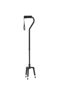 Medline Offset Handle Fashion Canes - Smooth Walker Cane, Black - MDS86420FLEX