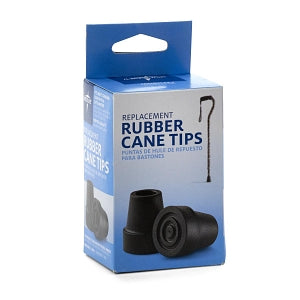 Medline Cane Replacement Tips - Black Replacement Cane Tips, 3/4", for Standard Cane - MDS86426W