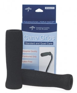 Medline Cane Grips - 4" Cane Grips for Offset Handle Canes - MDS86427W