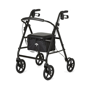 Medline Basic Steel Rollators - Basic Steel Rollator with 8" Wheels, Black - MDS86830EBLS8