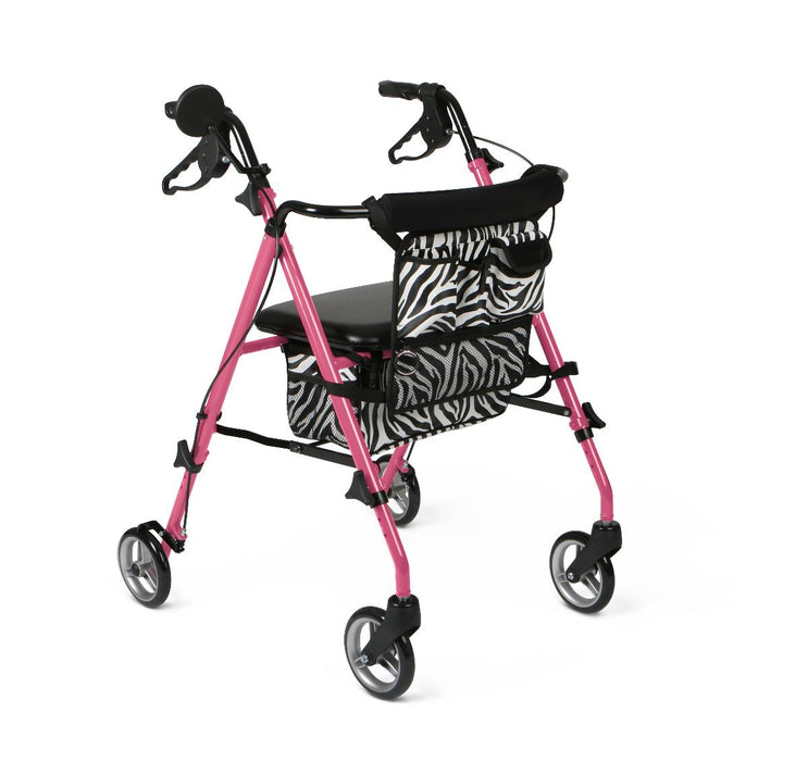 Posh Pink Zebra Rollator