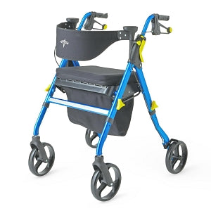 Medline Empower Rollator - Empower Rollator with 8" Wheels, Blue - MDS86845BM