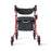 Medline Empower Rollator - Empower Rollator with Microban-Treated Touch Points and Seat, Red - MDS86845RD