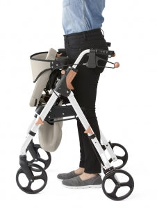 Medline Empower Rollator - Empower Rollator with Microban-Treated Touch Points and Seat, White - MDS86845W