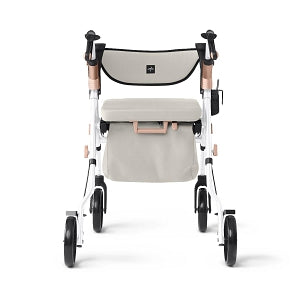 Medline Empower Rollator - Empower Rollator with Microban-Treated Touch Points and Seat, White - MDS86845W