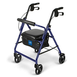 Medline Basic Rollators - Basic Rollator with 6" Wheels, Blue - MDS86850EB