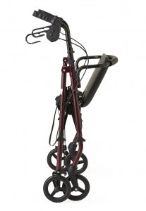 Medline Basic Steel Rollators - Basic Steel Rollator with 6" Wheels, Burgundy, Knockdown - MDS86850ESKD