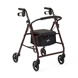 Medline Basic Rollators - Basic Rollator with 6" Wheels, Burgundy - MDS86850E