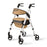 Medline Momentum Rollators - Momentum Rollator with Height-Adjustable Seat and Handles, White - MDS86870W