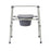 Medline Steel Commode with Microban - Knockdown Steel Bedside Commode with Microban, Gray - MDS89664KDMBG