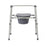 Medline Steel Commode with Microban - Knockdown Steel Bedside Commode with Microban, Gray - MDS89664KDMBG