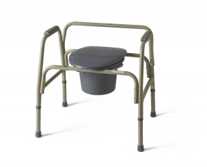 Medline Steel Bariatric Commode - Steel Bariatric Commode, 24"W, 650 lb. Capacity, Extra-Wide - MDS89664XW