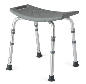 Medline Aluminum Bath Benches without Back - Aluminum Bath Bench without Back, 300 lb. Weight Capacity, Knockdown - MDS89740KD