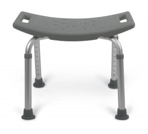 Medline Aluminum Bath Benches without Back - Aluminum Bath Bench without Back, 250 lb. Weight Capacity - MDS89740RW