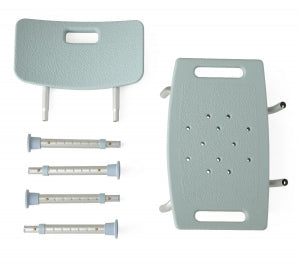 Medline Knockdown Bath Benches with Microban - Knockdown Bath Bench with Back and Microban Treatment - MDS89745KDMB