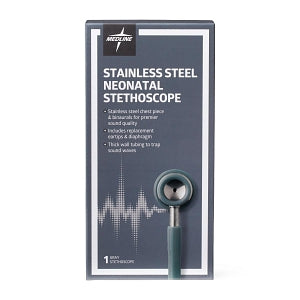 Medline Elite Neonatal Stainless Steel Stethoscope - Elite Neonatal Stainless Steel Stethoscope, Gray - MDS92150