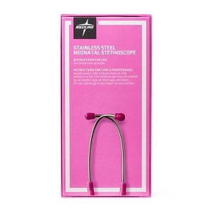 Medline Elite Neonatal Stainless Steel Stethoscope - Elite Neonatal Stainless Steel Stethoscope, Pink - MDS92160