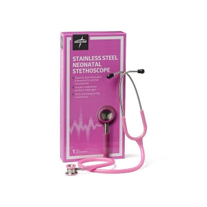 Medline Elite Neonatal Stainless Steel Stethoscope - Elite Neonatal Stainless Steel Stethoscope, Pink - MDS92160